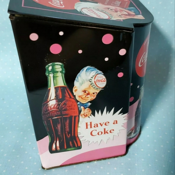 VTG 1999 Nice Coca Cola Tin Slant Lid Pretty Lady - Picture 5 of 8